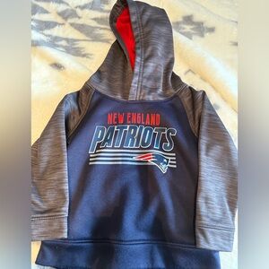 New England Patriots Kids Hoodie - Navy and Gray